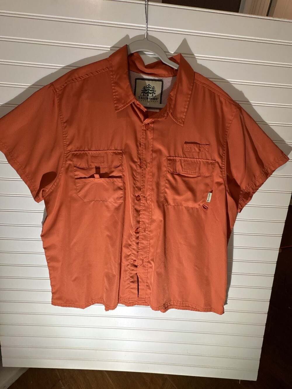 Tallwoods Elementwear Short Sleeve Fishing Shirt Burnt Orange XXL
